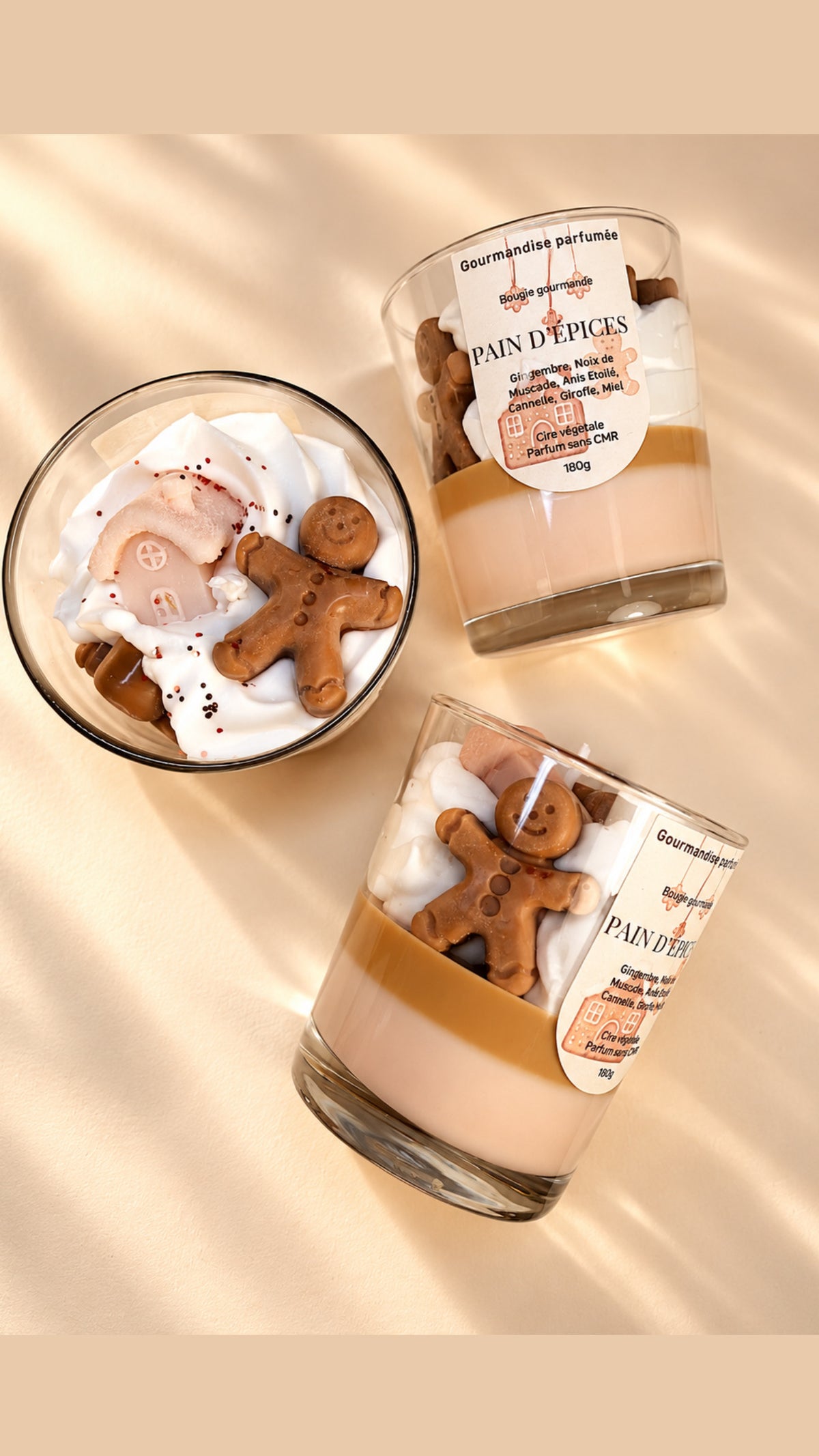Bougie gourmande «Pain d’épices »chantilly