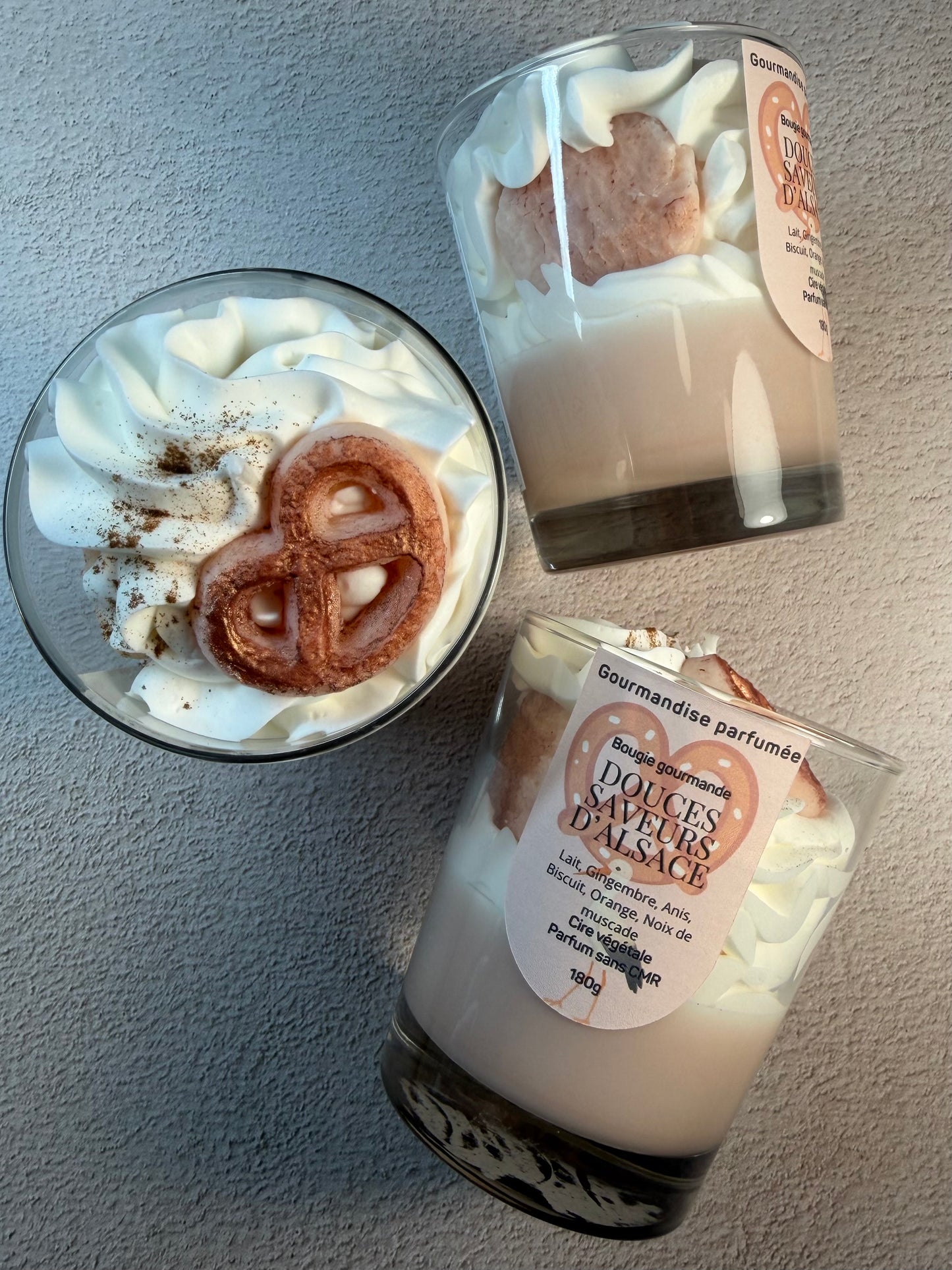 Bougie gourmande « douces saveurs d’Alsace » chantilly
