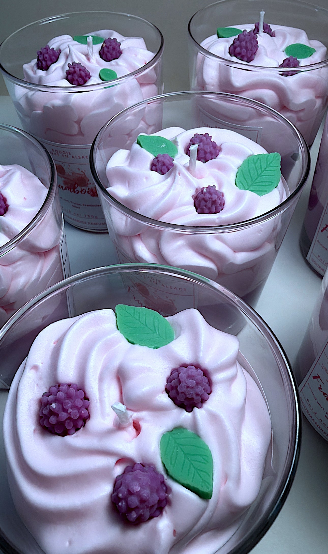 Bougie gourmande « Framboise » chantilly