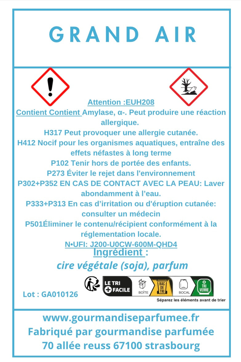 Bougie grand air
