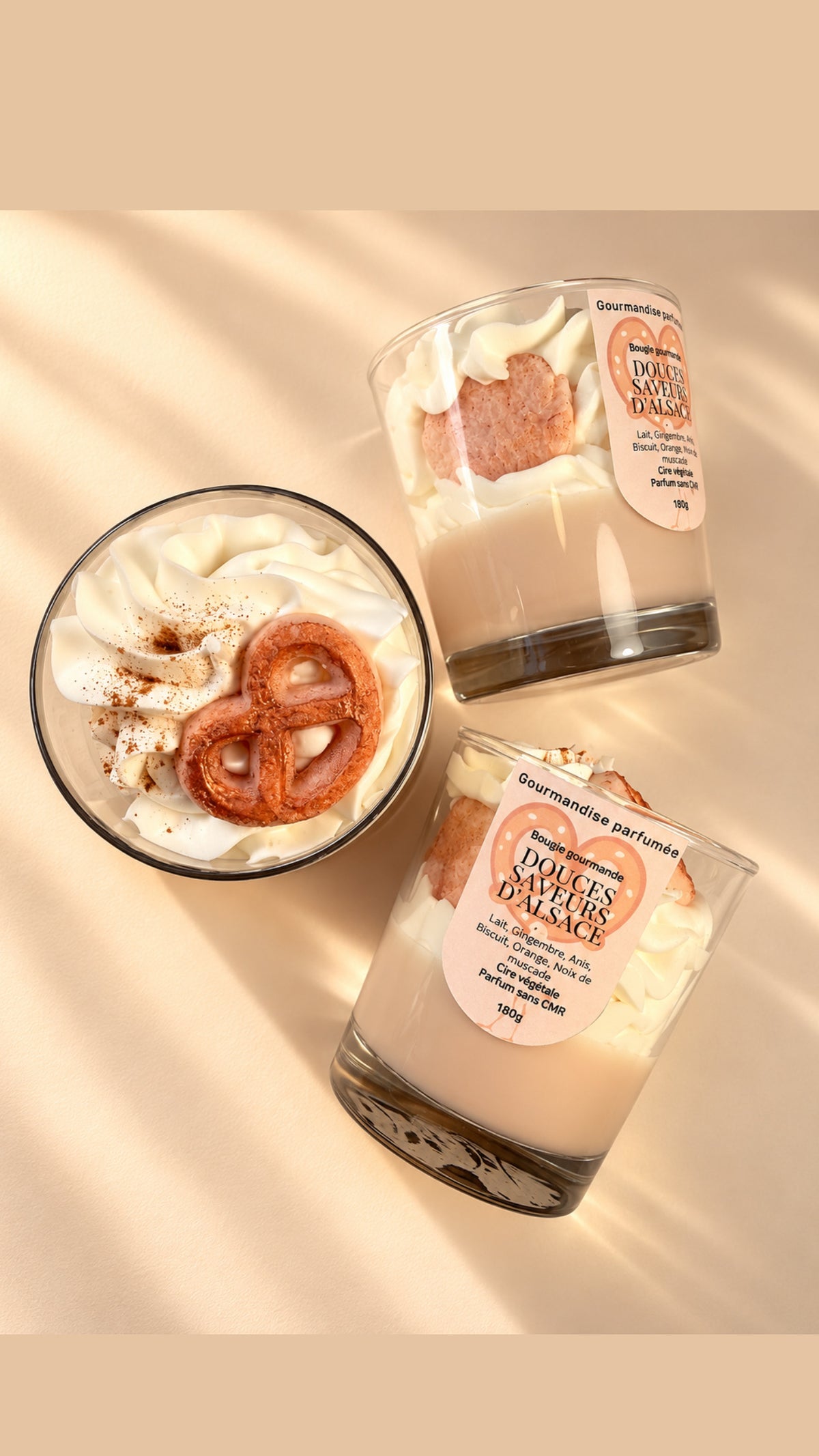 Bougie gourmande « douces saveurs d’Alsace » chantilly