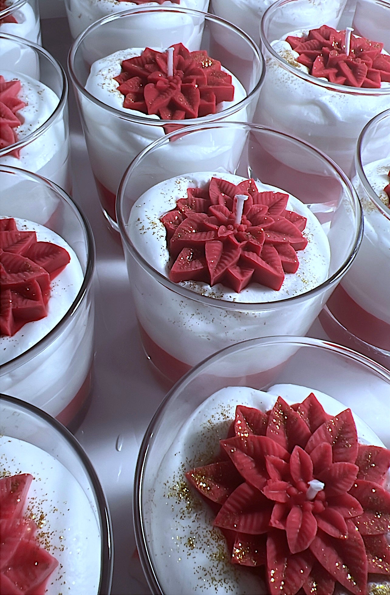 Bougie fleur de Noël