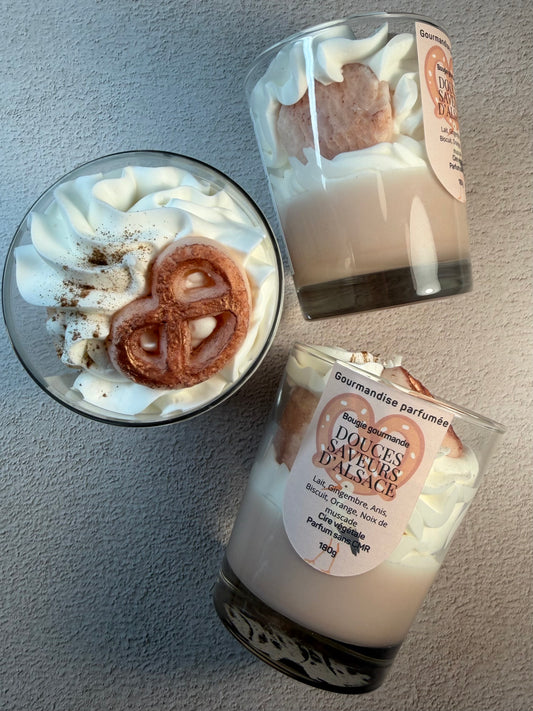 Bougie gourmande « douces saveurs d’Alsace » chantilly