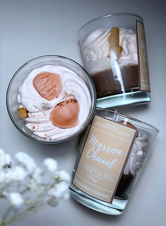 Bougie marron chaud