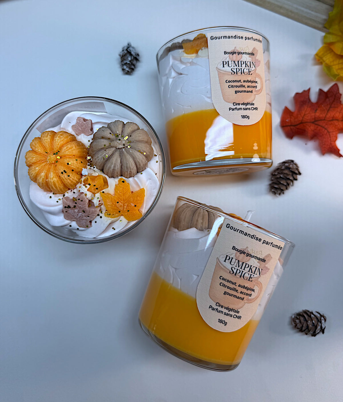 Bougie gourmande « Pumpkin spice » chantilly