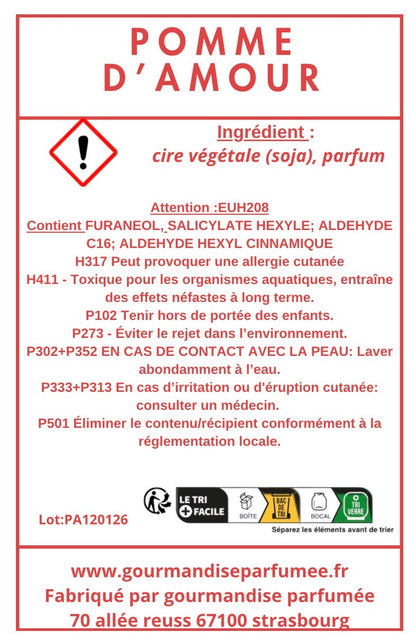 Bougie Pomme d’amour