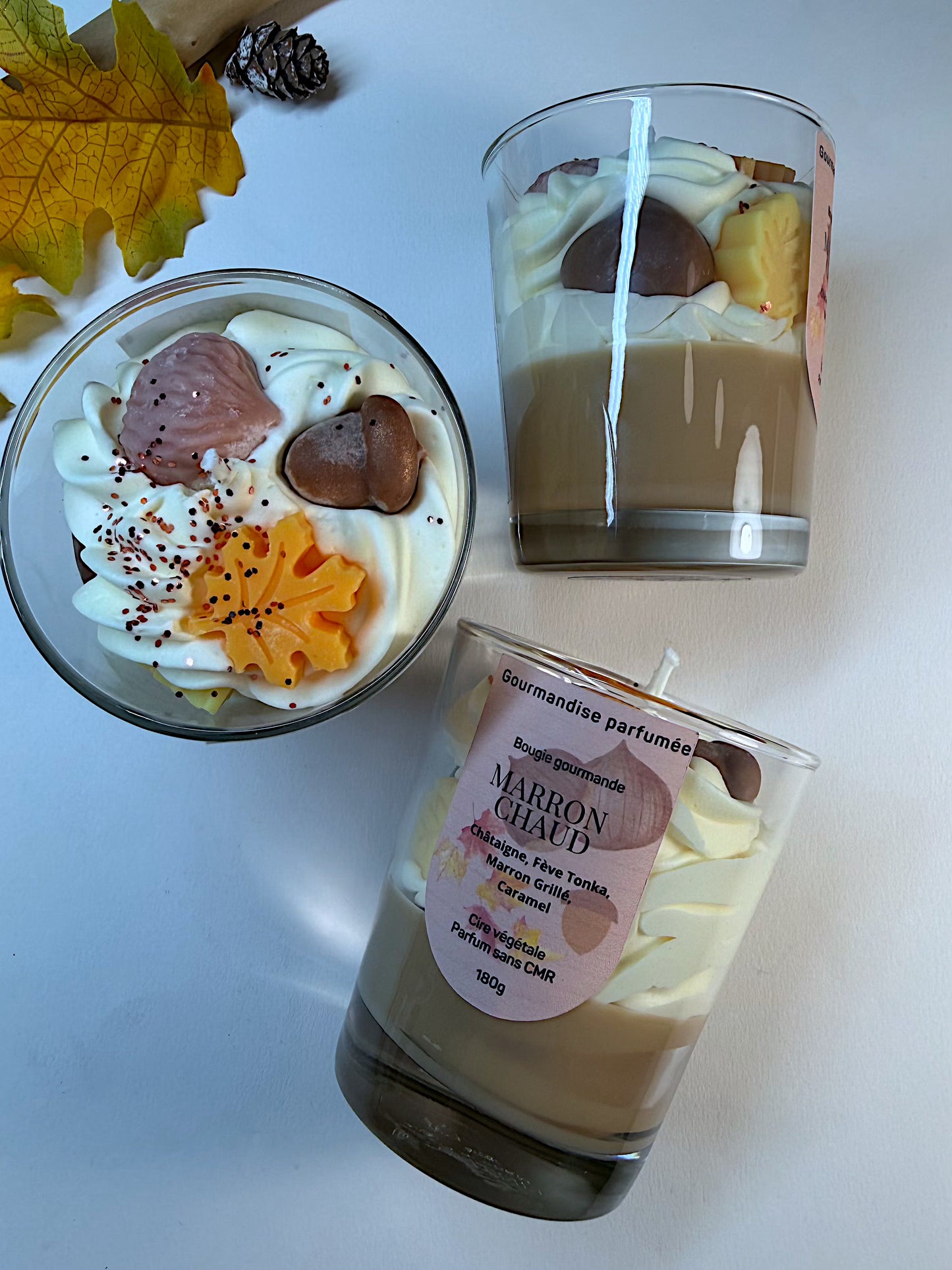 Bougie gourmande « marron chaud »chantilly