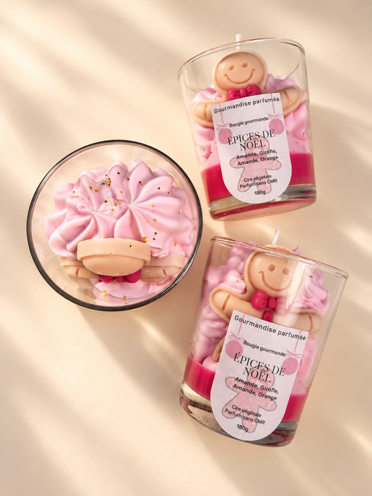 Bougie gourmande «Épices de Noël »chantilly