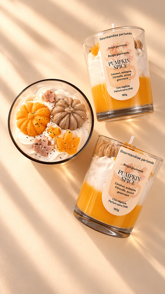 Bougie gourmande « Pumpkin spice » chantilly