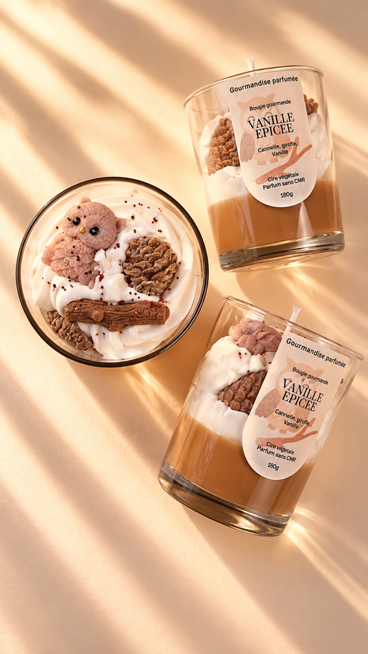 Bougie gourmande « vanille épicée »chantilly